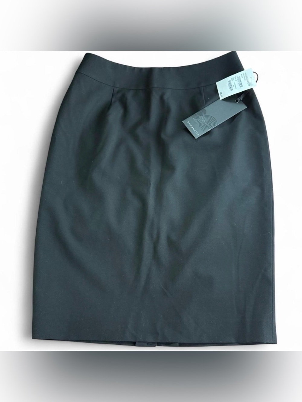 Semantiks Black Pencil Skirt with Clean Waistband